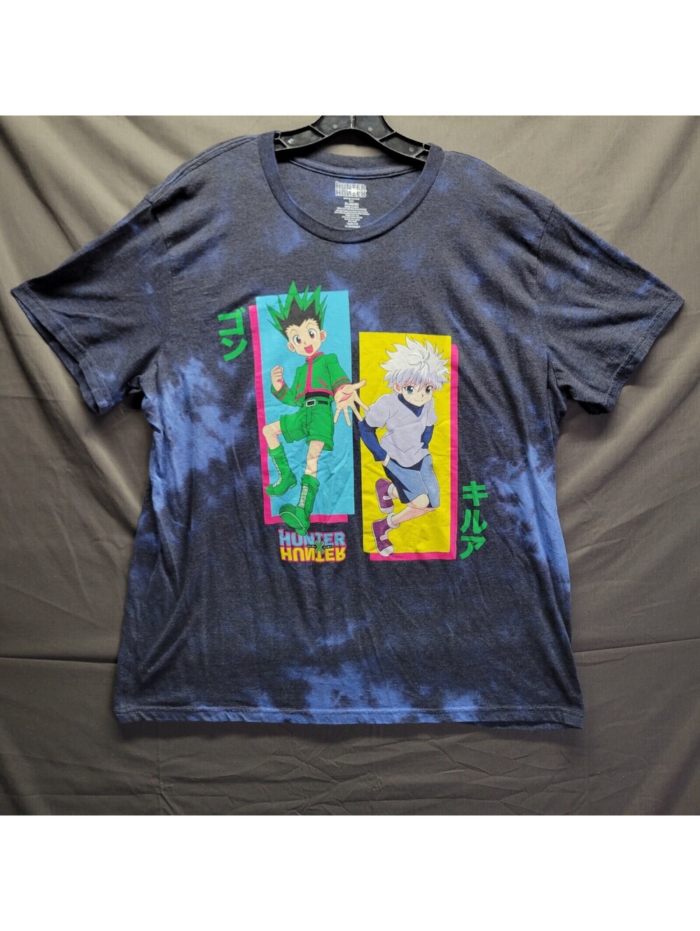 Hunter X Hunter Anime Graphic Print Killua Gon XL Short Sleeve T-Shirt Tye Dye